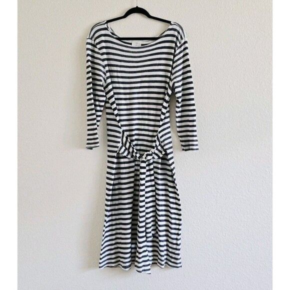 Anthropologie t.la Becky Tie Waist Striped Dress XL Preppy Coastal Old Money - Picture 2 of 8